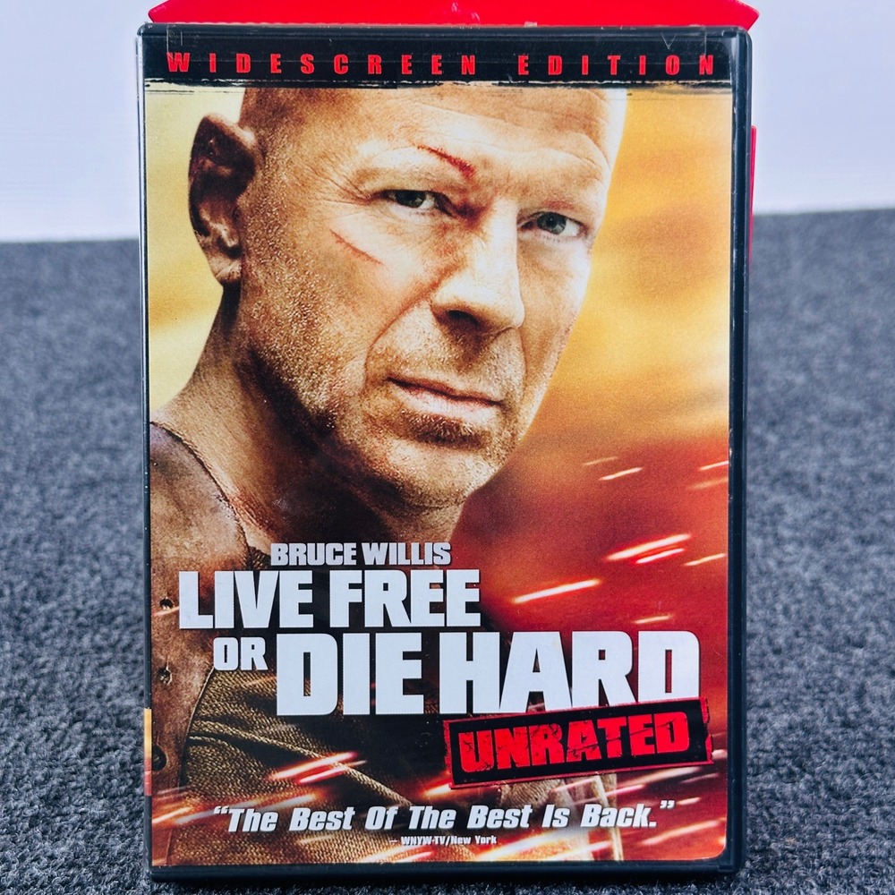 Live Free or Die Hard DVD Unrated Widescreen Edition Bruce Willis Action Movie‎